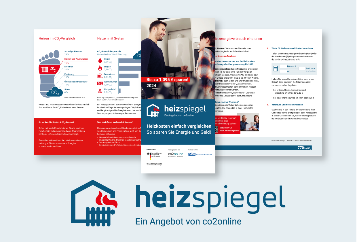 Abbildung des Heizspiegel-Flyers