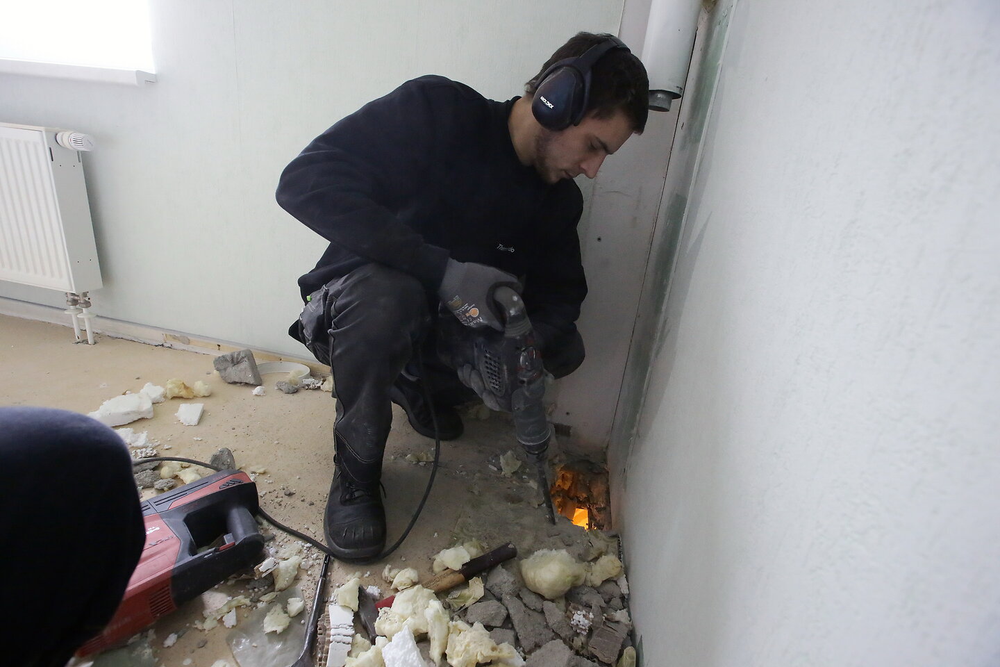 Handwerker mit Presslufthammer