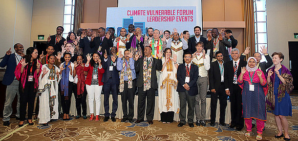 Die Mitglieder des Climate Vulnerability Forum auf einem Leadership Event