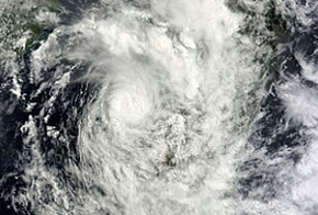 Satellitenbild von Zyklon Irina