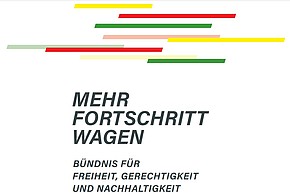 Screenshot vom Koalitionsvertrag zwischen Grünen, SPD und FDP