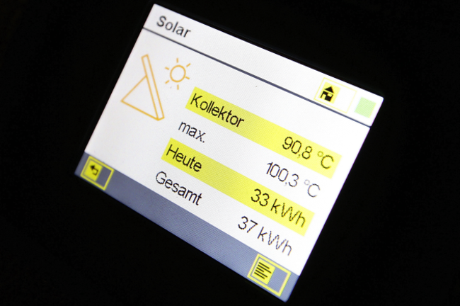 Display Solarthermieanlage